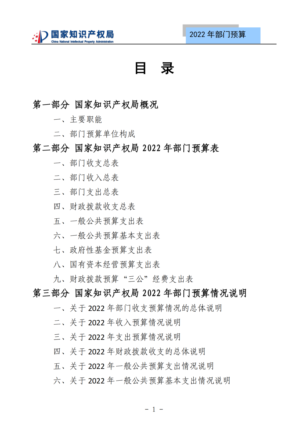 国知局2022年部门预算：专利审查费44.7亿元，评选中国专利奖项目数量≥2000项